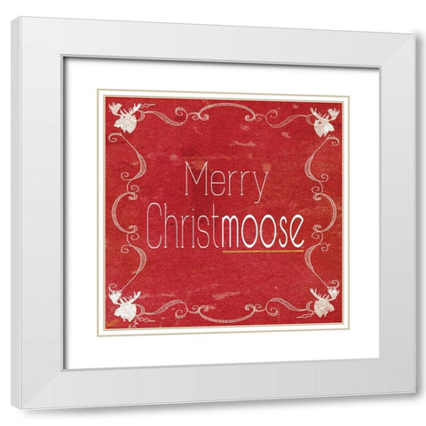 Red Hot Christmas III White Modern Wood Framed Art Print with Double Matting by Metz, Andi