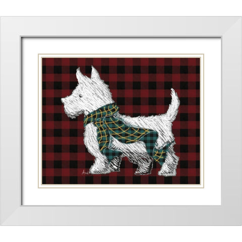 Holiday Walks White Modern Wood Framed Art Print with Double Matting by Metz, Andi