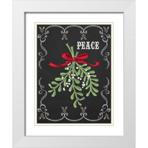 Noel Chalk Art IV White Modern Wood Framed Art Print with Double Matting by Metz, Andi
