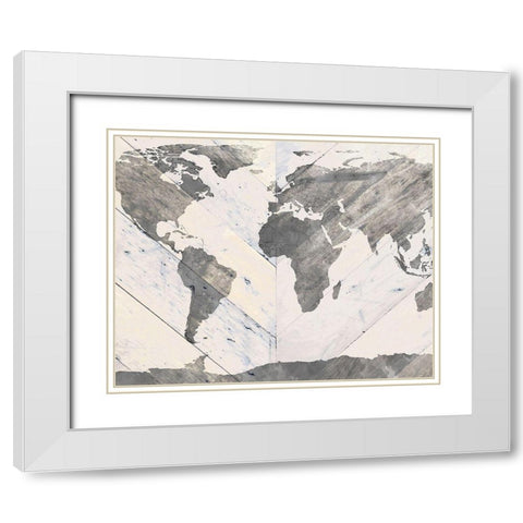 Global On Wood White Modern Wood Framed Art Print with Double Matting by SD Graphics Studio