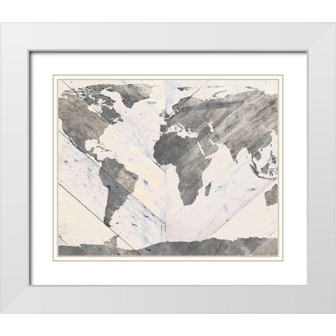 Global On Wood White Modern Wood Framed Art Print with Double Matting by SD Graphics Studio