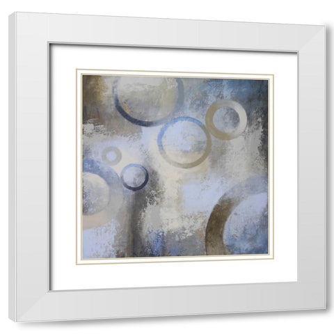 Cobalt II White Modern Wood Framed Art Print with Double Matting by Marcon, Michael