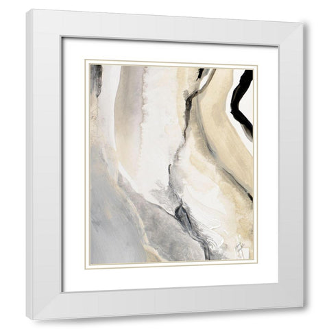 Crystalline Set I White Modern Wood Framed Art Print with Double Matting by Loreth, Lanie