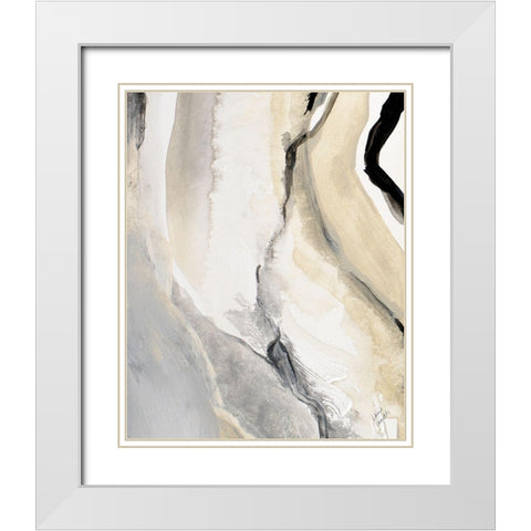 Crystalline Set I White Modern Wood Framed Art Print with Double Matting by Loreth, Lanie