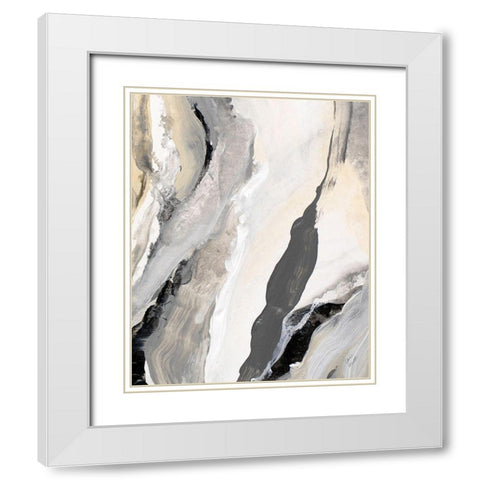 Crystalline Set III White Modern Wood Framed Art Print with Double Matting by Loreth, Lanie