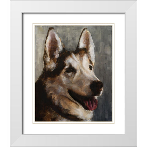 Best Friend I White Modern Wood Framed Art Print with Double Matting by Johnson, Walt