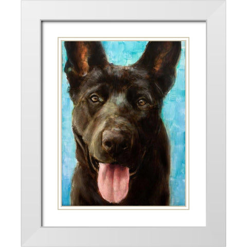 Best Friend II White Modern Wood Framed Art Print with Double Matting by Johnson, Walt