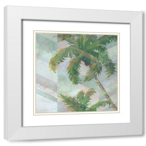 Go With Coastal Color II White Modern Wood Framed Art Print with Double Matting by Marcon, Michael