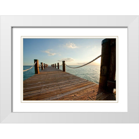 On The Water I White Modern Wood Framed Art Print with Double Matting by Bryant, Susan