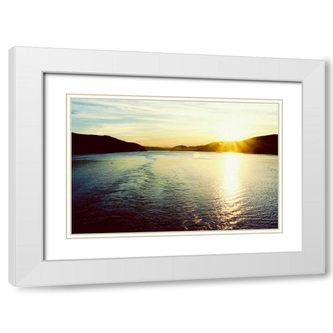 From Afar White Modern Wood Framed Art Print with Double Matting by Bryant, Susan