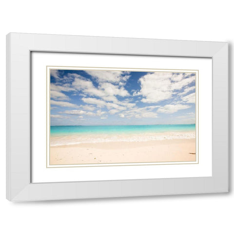 Beach Perspective White Modern Wood Framed Art Print with Double Matting by Bryant, Susan