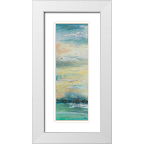 Misty Morning Panel I White Modern Wood Framed Art Print with Double Matting by Pinto, Patricia