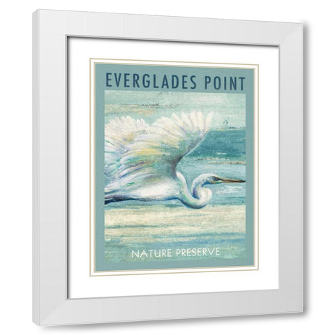 Everglades Poster I White Modern Wood Framed Art Print with Double Matting by Pinto, Patricia