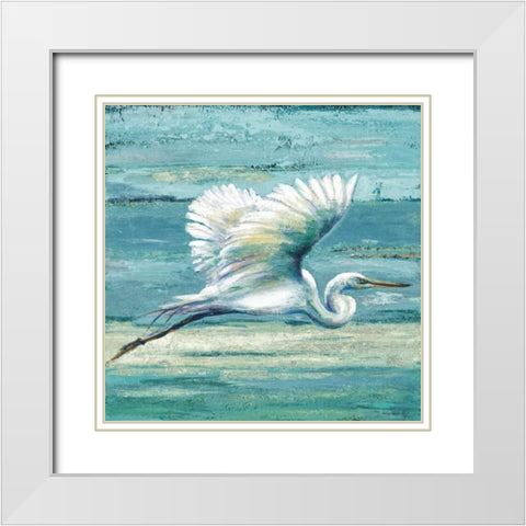 Great Egret I White Modern Wood Framed Art Print with Double Matting by Pinto, Patricia