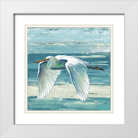 Great Egret II White Modern Wood Framed Art Print with Double Matting by Pinto, Patricia