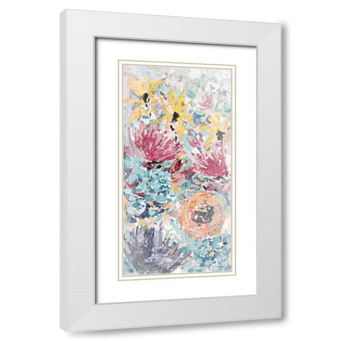 Internodes Watercolor White Modern Wood Framed Art Print with Double Matting by Coolick, Ann Marie