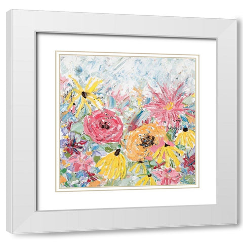 Internodes Square White Modern Wood Framed Art Print with Double Matting by Coolick, Ann Marie