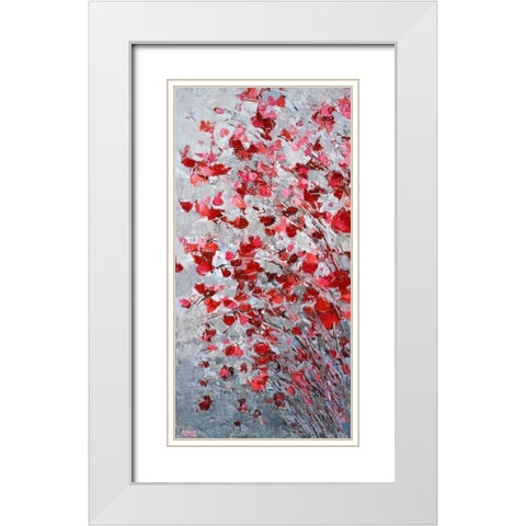 Sakura Tree I White Modern Wood Framed Art Print with Double Matting by Coolick, Ann Marie