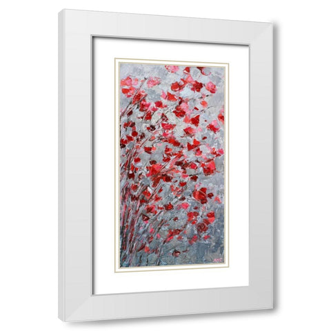 Sakura Tree II White Modern Wood Framed Art Print with Double Matting by Coolick, Ann Marie
