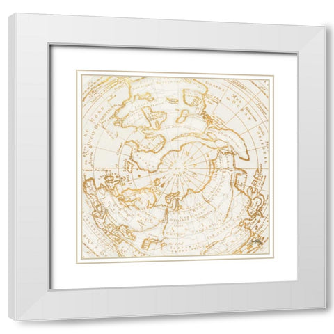 North Pole White Modern Wood Framed Art Print with Double Matting by Medley, Elizabeth