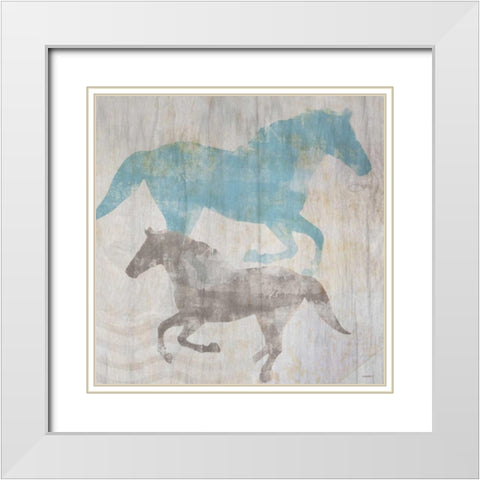 Equine II White Modern Wood Framed Art Print with Double Matting by Meneely, Dan