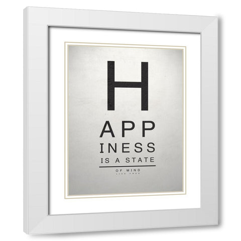 Inspirational Eye Chart I White Modern Wood Framed Art Print with Double Matting by SD Graphics Studio
