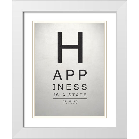 Inspirational Eye Chart I White Modern Wood Framed Art Print with Double Matting by SD Graphics Studio