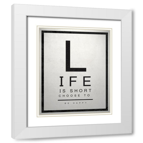 Inspirational Eye Chart IV White Modern Wood Framed Art Print with Double Matting by SD Graphics Studio