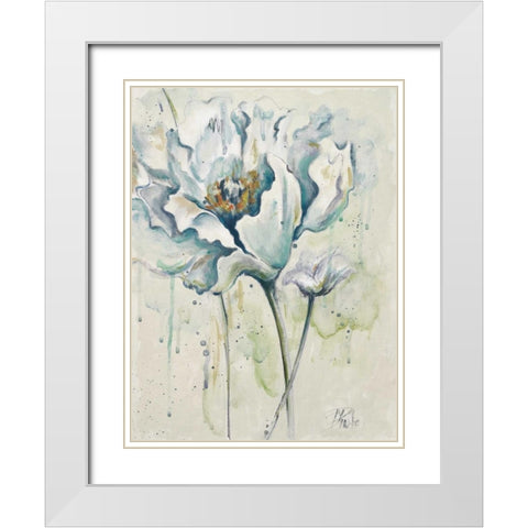Fresh Poppies I White Modern Wood Framed Art Print with Double Matting by Pinto, Patricia