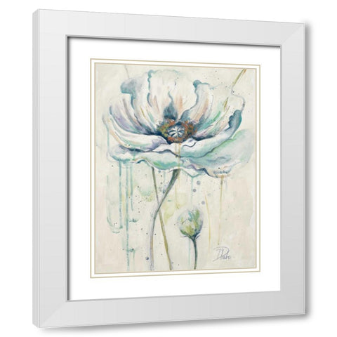 Fresh Poppies II White Modern Wood Framed Art Print with Double Matting by Pinto, Patricia