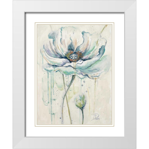 Fresh Poppies II White Modern Wood Framed Art Print with Double Matting by Pinto, Patricia