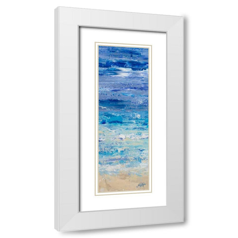 Oceans in Abstract Panel II White Modern Wood Framed Art Print with Double Matting by DeRice, Julie
