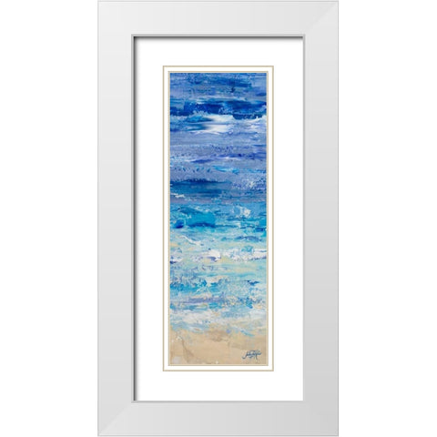 Oceans in Abstract Panel II White Modern Wood Framed Art Print with Double Matting by DeRice, Julie