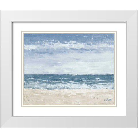 Oceans in the Mind White Modern Wood Framed Art Print with Double Matting by DeRice, Julie