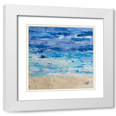 Oceans in Abstract White Modern Wood Framed Art Print with Double Matting by DeRice, Julie