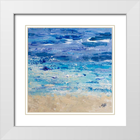 Oceans in Abstract White Modern Wood Framed Art Print with Double Matting by DeRice, Julie