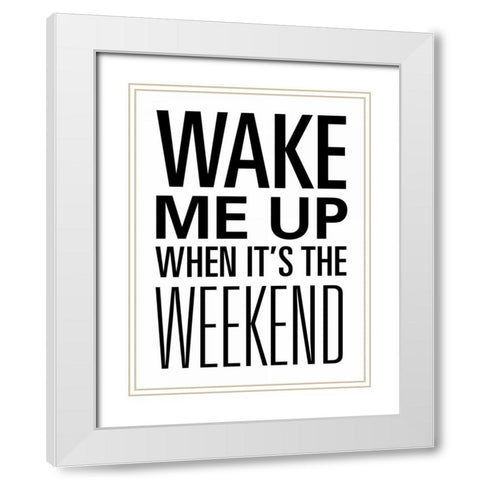 Weekend Desserts I White Modern Wood Framed Art Print with Double Matting by SD Graphics Studio