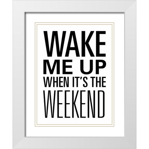 Weekend Desserts I White Modern Wood Framed Art Print with Double Matting by SD Graphics Studio