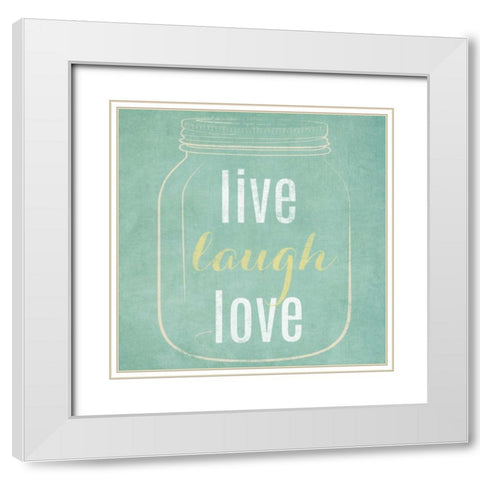 Mason Jar Type I White Modern Wood Framed Art Print with Double Matting by SD Graphics Studio