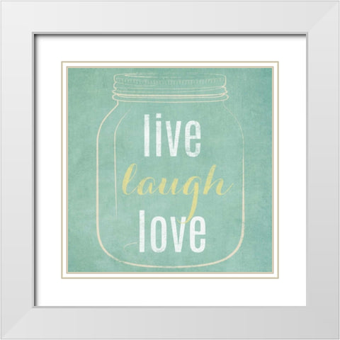 Mason Jar Type I White Modern Wood Framed Art Print with Double Matting by SD Graphics Studio