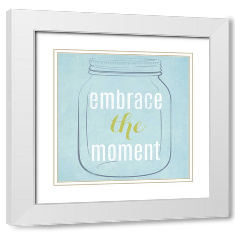Mason Jar Type III White Modern Wood Framed Art Print with Double Matting by SD Graphics Studio