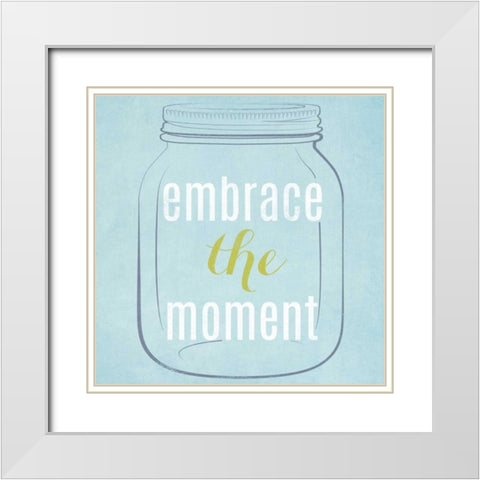 Mason Jar Type III White Modern Wood Framed Art Print with Double Matting by SD Graphics Studio