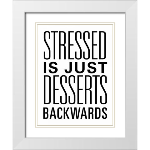 Weekend Desserts II White Modern Wood Framed Art Print with Double Matting by SD Graphics Studio