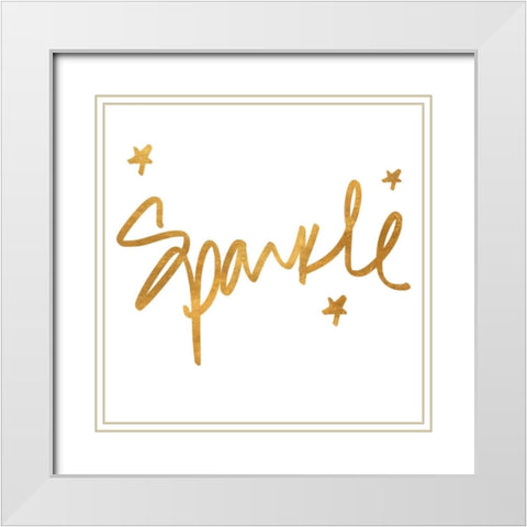 Sparkle White Modern Wood Framed Art Print with Double Matting by Studio, Sd Graphics