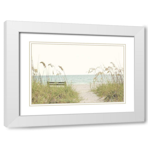 Sandy Path White Modern Wood Framed Art Print with Double Matting by Peck, Gail
