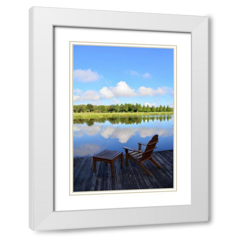September Afternoon White Modern Wood Framed Art Print with Double Matting by Peck, Gail