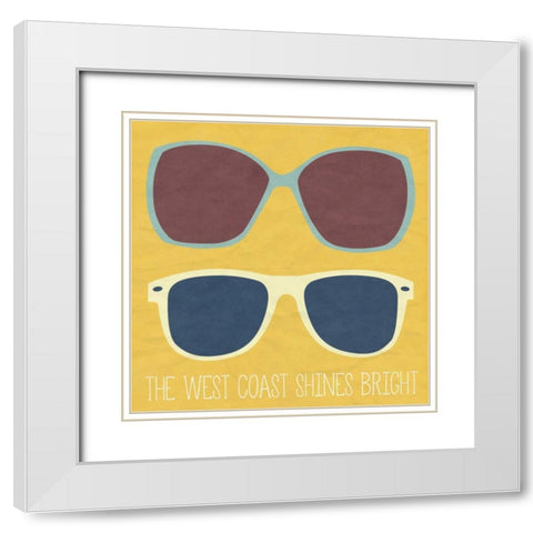 West Coast II White Modern Wood Framed Art Print with Double Matting by Studio, SD Graphics