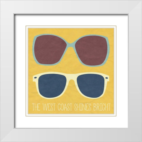 West Coast II White Modern Wood Framed Art Print with Double Matting by Studio, SD Graphics