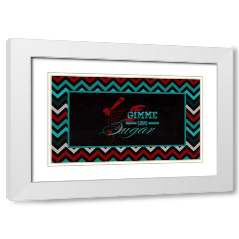 Gimme Some Sugar White Modern Wood Framed Art Print with Double Matting by Studio, Sd Graphics