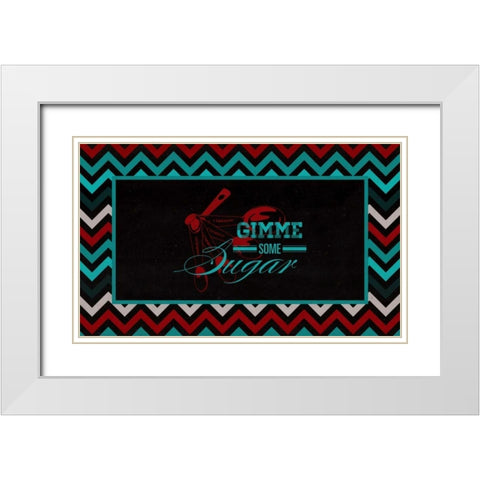 Gimme Some Sugar White Modern Wood Framed Art Print with Double Matting by Studio, Sd Graphics